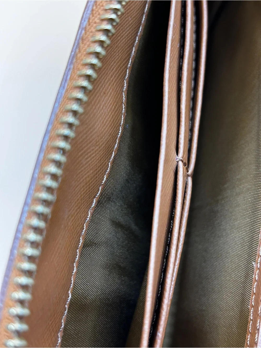 Tory Burch Perforated Zip-Around Full Size Wallet in Cognac Leather VGC